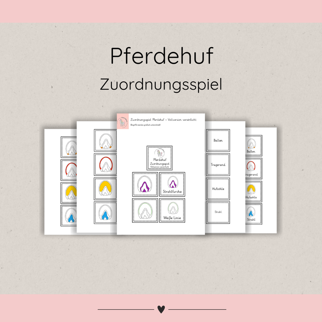 Zuordnungsspiel Pferdehuf