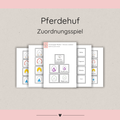Zuordnungsspiel Pferdehuf