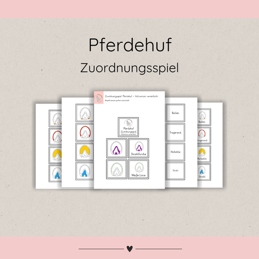 Zuordnungsspiel Pferdehuf