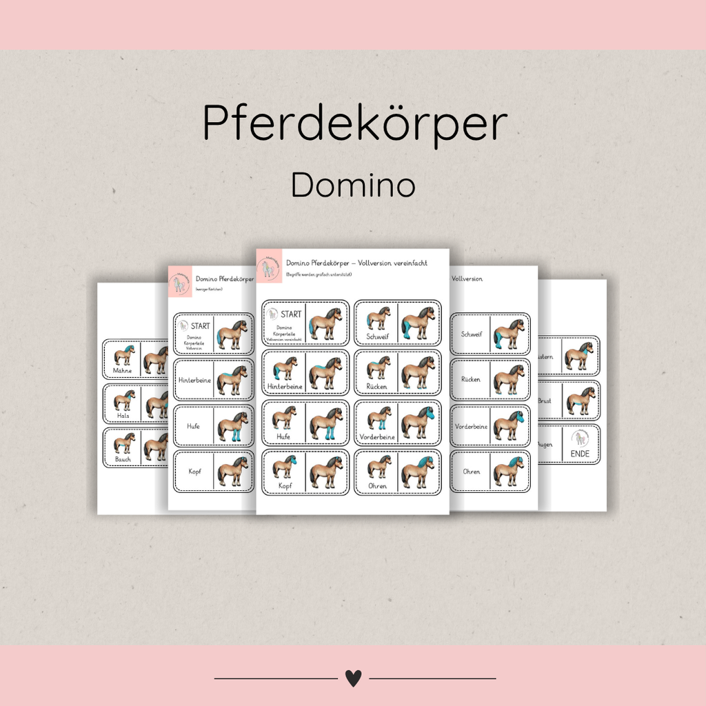 Lerndomino Pferdekörper 1