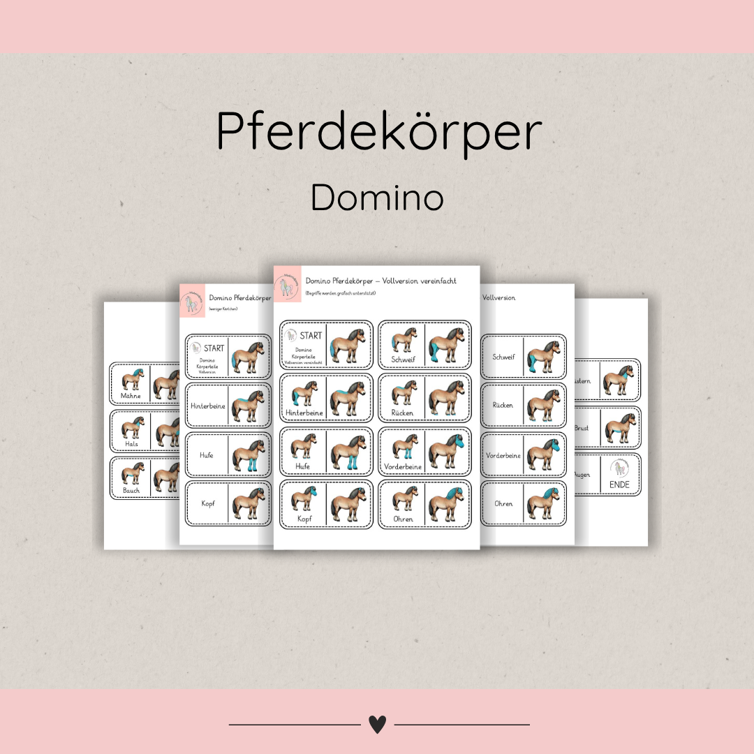 Lerndomino Pferdekörper 1