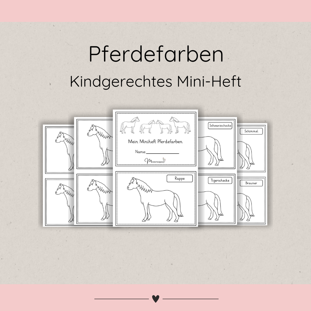 Miniheft Pferdefarben