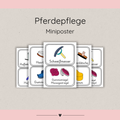 Miniposter Pferdepflege / Putzsachen