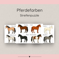 Streifenpuzzle Pferdefarben