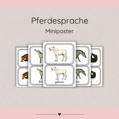 Mini Poster Horse Language