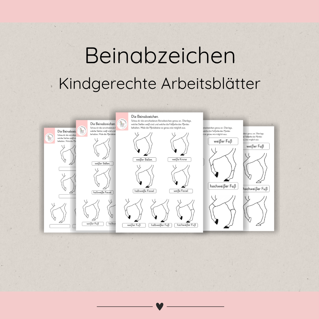 kindgerechte Arbeitsblätter Beinabzeichen