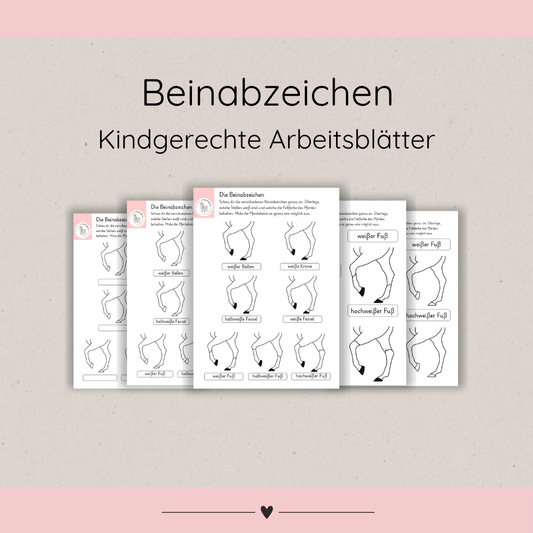 Child-friendly worksheets leg badges