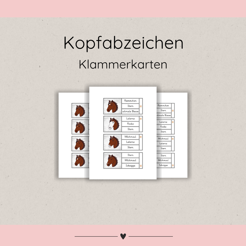 Klammerkarten Kopfabzeichen