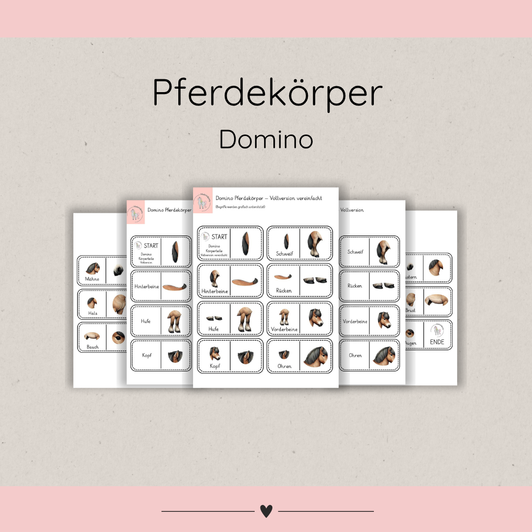 Lerndomino Pferdekörper 2