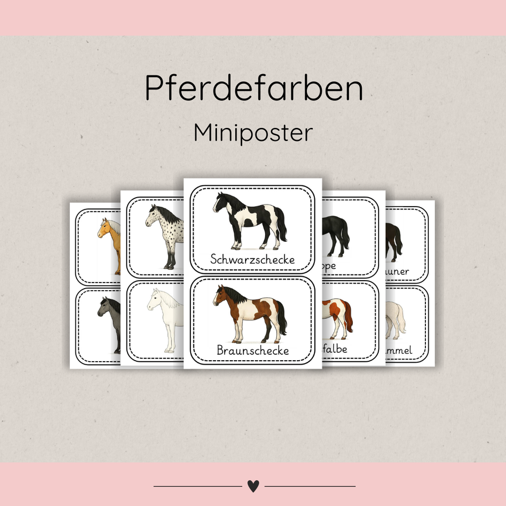 Miniposter Pferdefarben