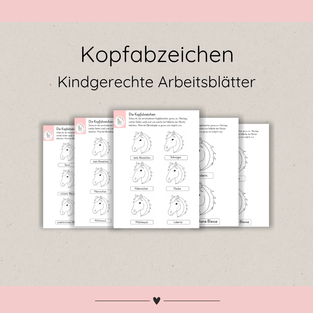 kindgerechte Arbeitsblätter Kopfabzeichen