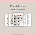 Zuordnungsspiele Pferdefarben