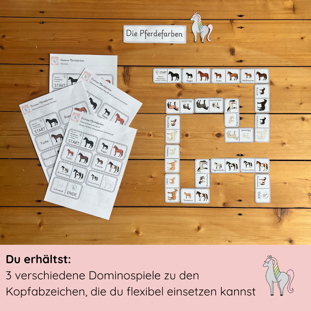 Lerndominos Pferdefarben