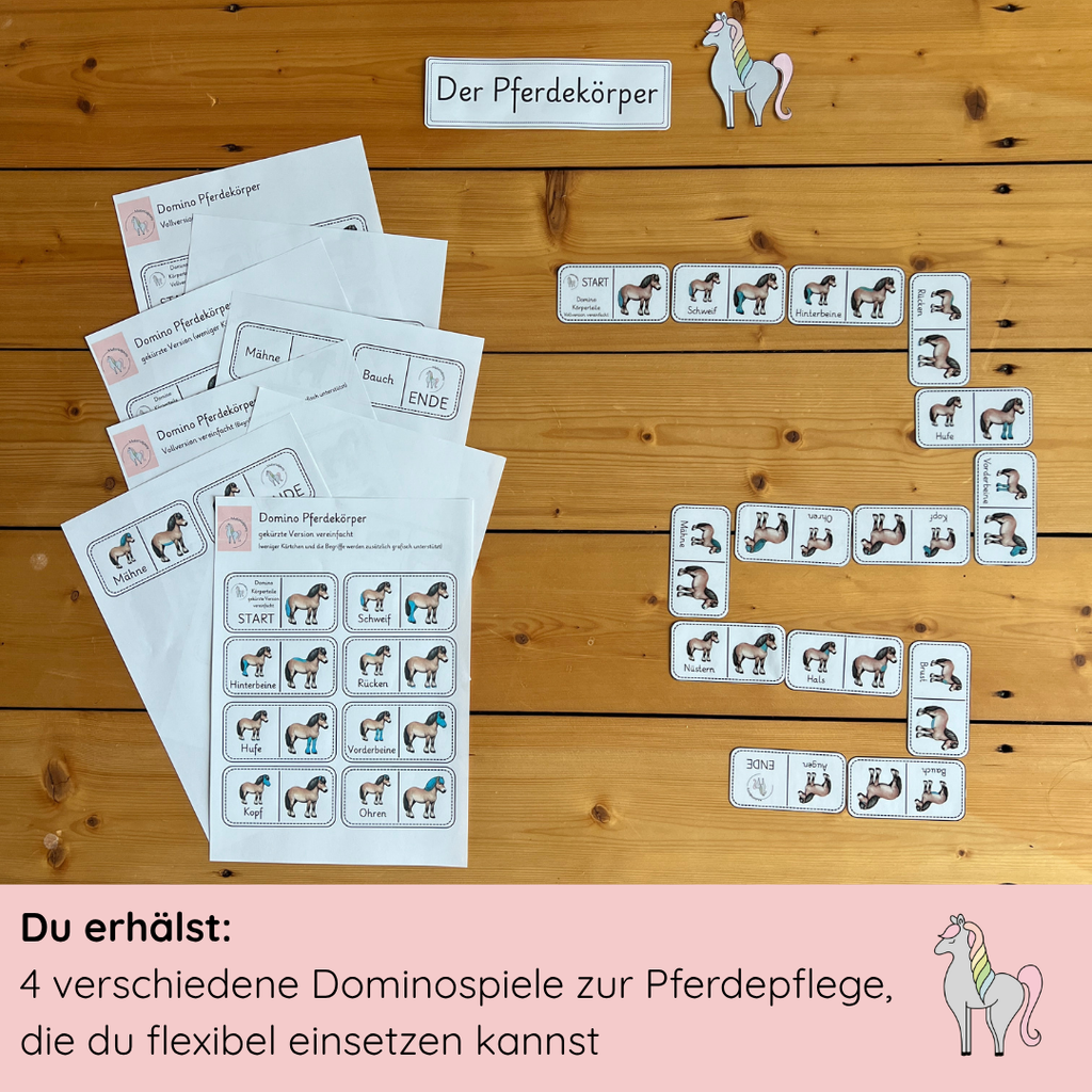 Lerndomino Pferdekörper 1