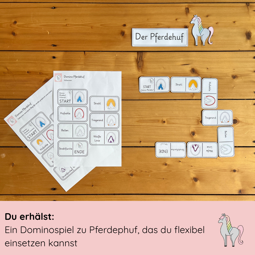 Lerndominos Pferdehuf