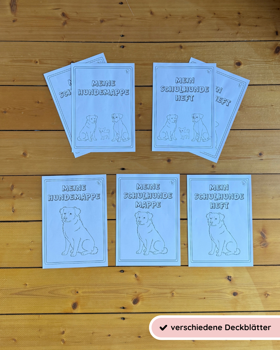 Deckblätter für Hundeheft & Hundemappe