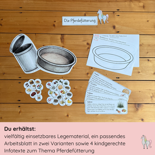 Pferdefütterung - Legematerial und Arbeitsblätter