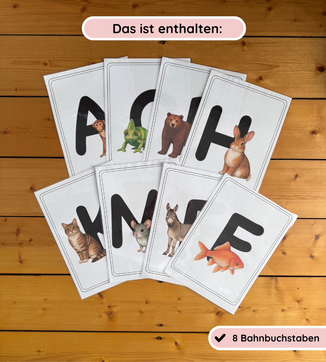 Kindgerechte Bahnbuchstaben