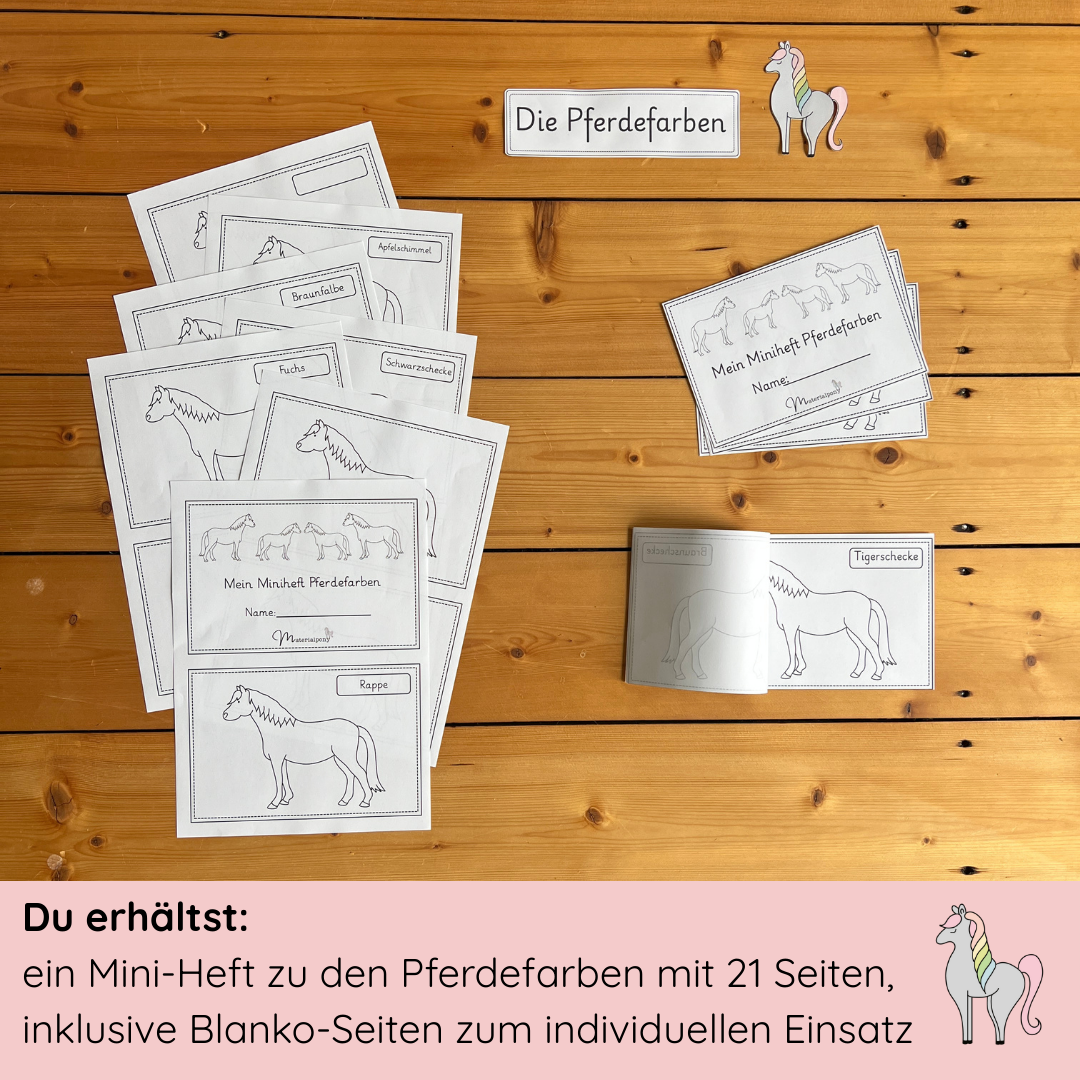 Miniheft Pferdefarben