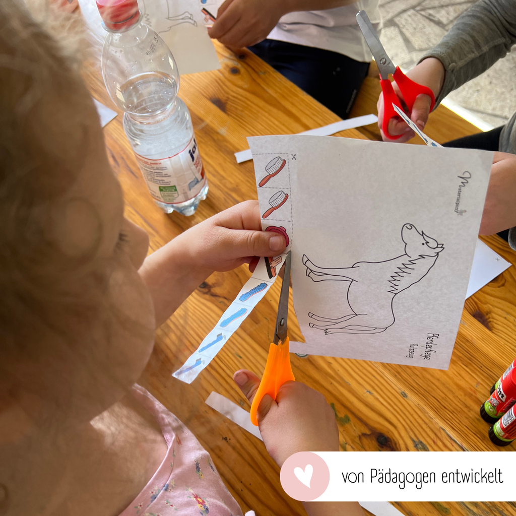 kindgerechte Arbeitsblätter Pferdepflege