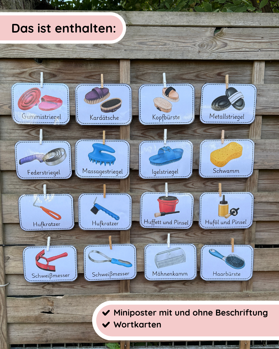 Mini-Poster Horse Care / Grooming Supplies
