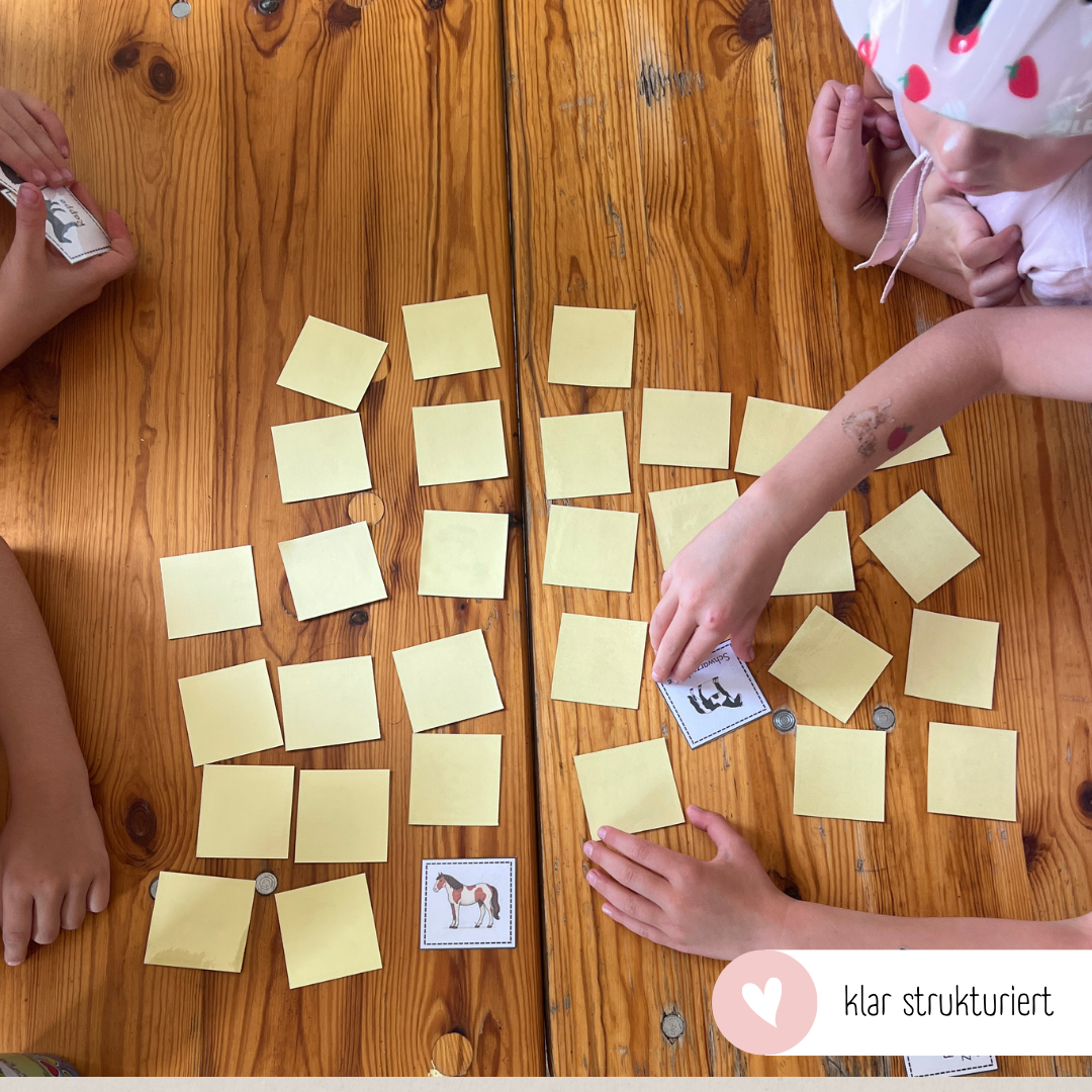 Zuordnungsspiele Pferdefarben