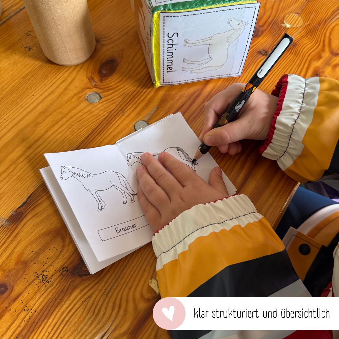 Falthefte Pferdefarben