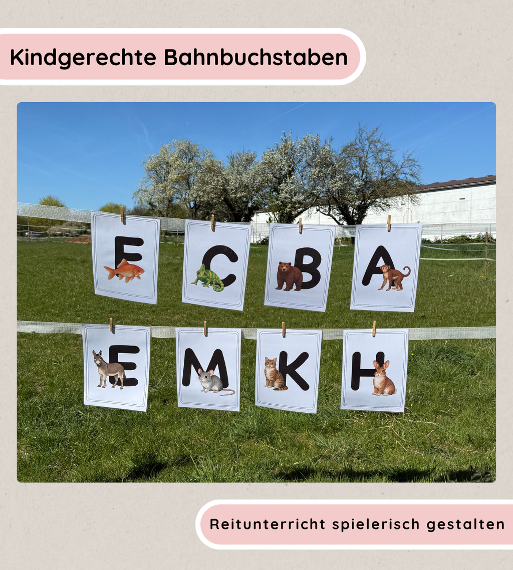 Kindgerechte Bahnbuchstaben