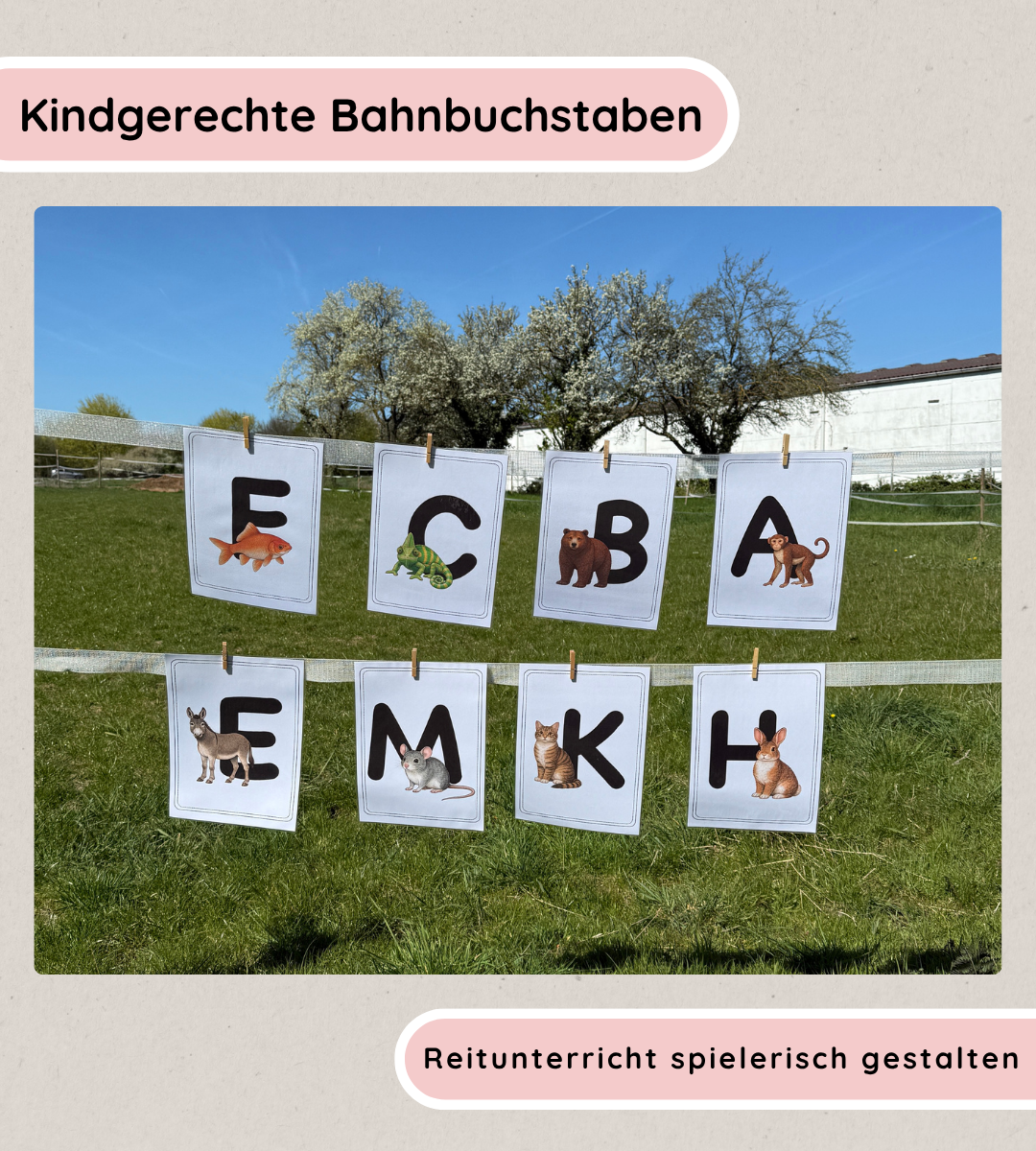Kindgerechte Bahnbuchstaben