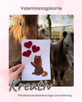 Pferdestarke Valentinstagskarte