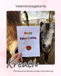 Pferdestarke Valentinstagskarte
